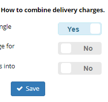 Combining delivery fees for multiple item orders 